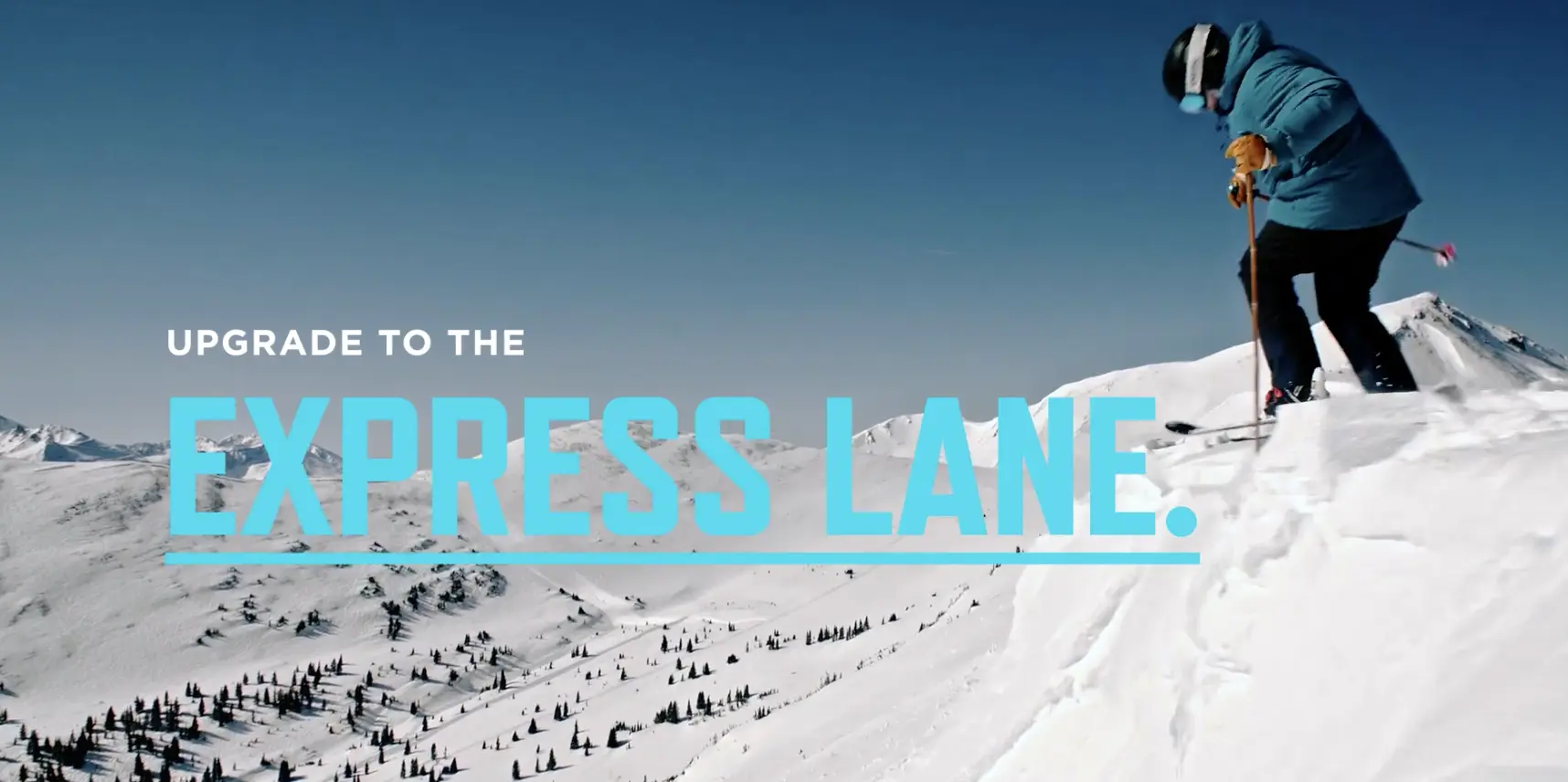 Skier dropping in
