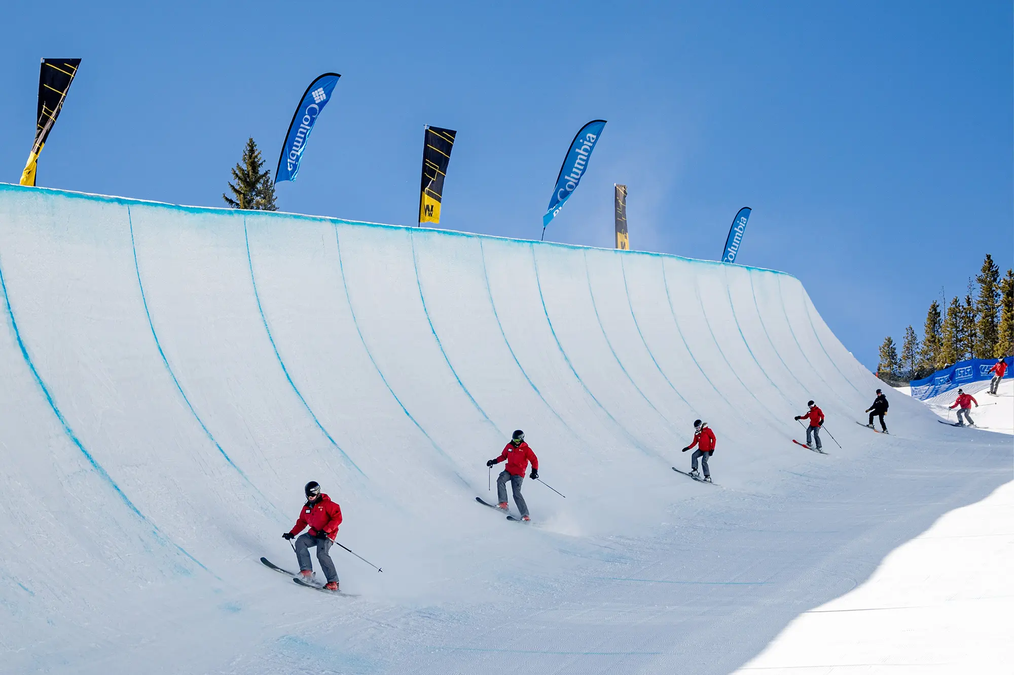 SRS employees slipping the halfpipe at Nationals