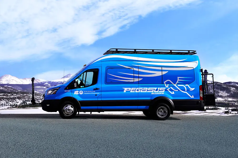 pegasus van in the mountains