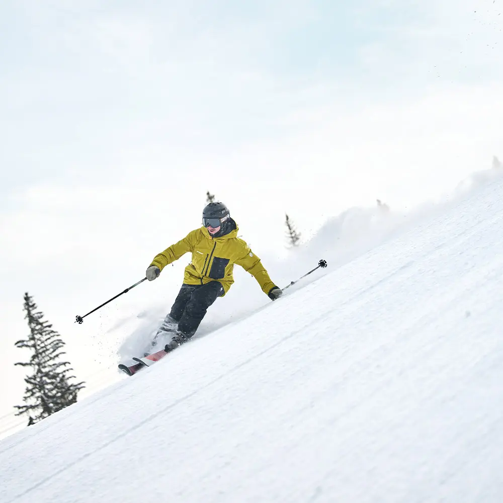 skiing powder at Copper