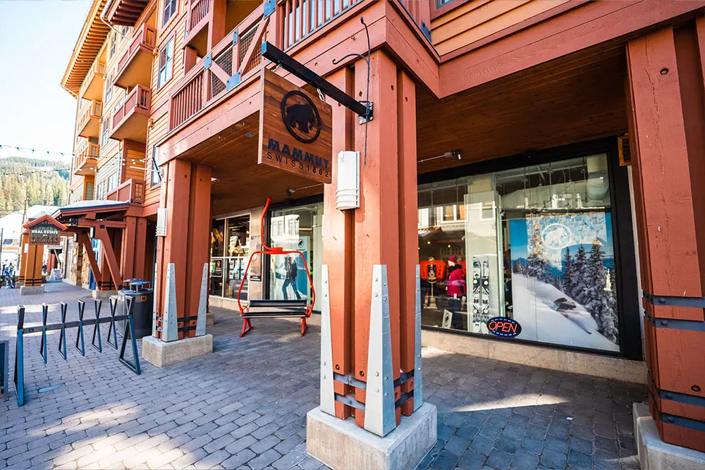 mammut store exterior in center village
