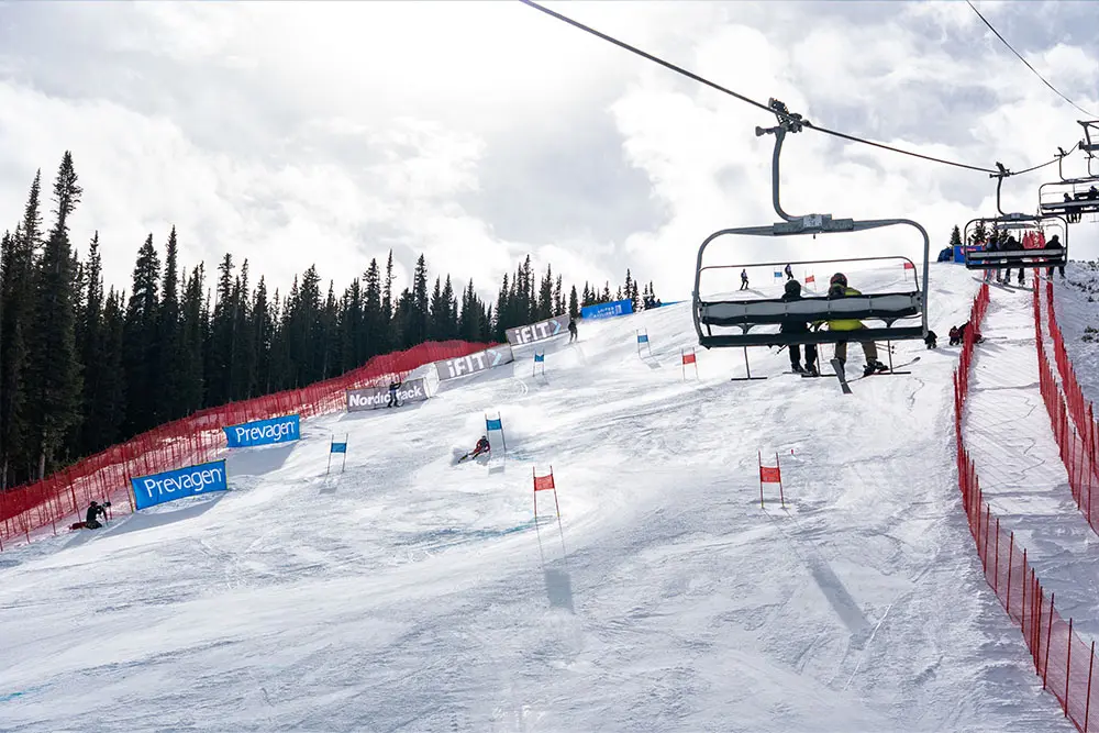 view of the race course from the super bee lift